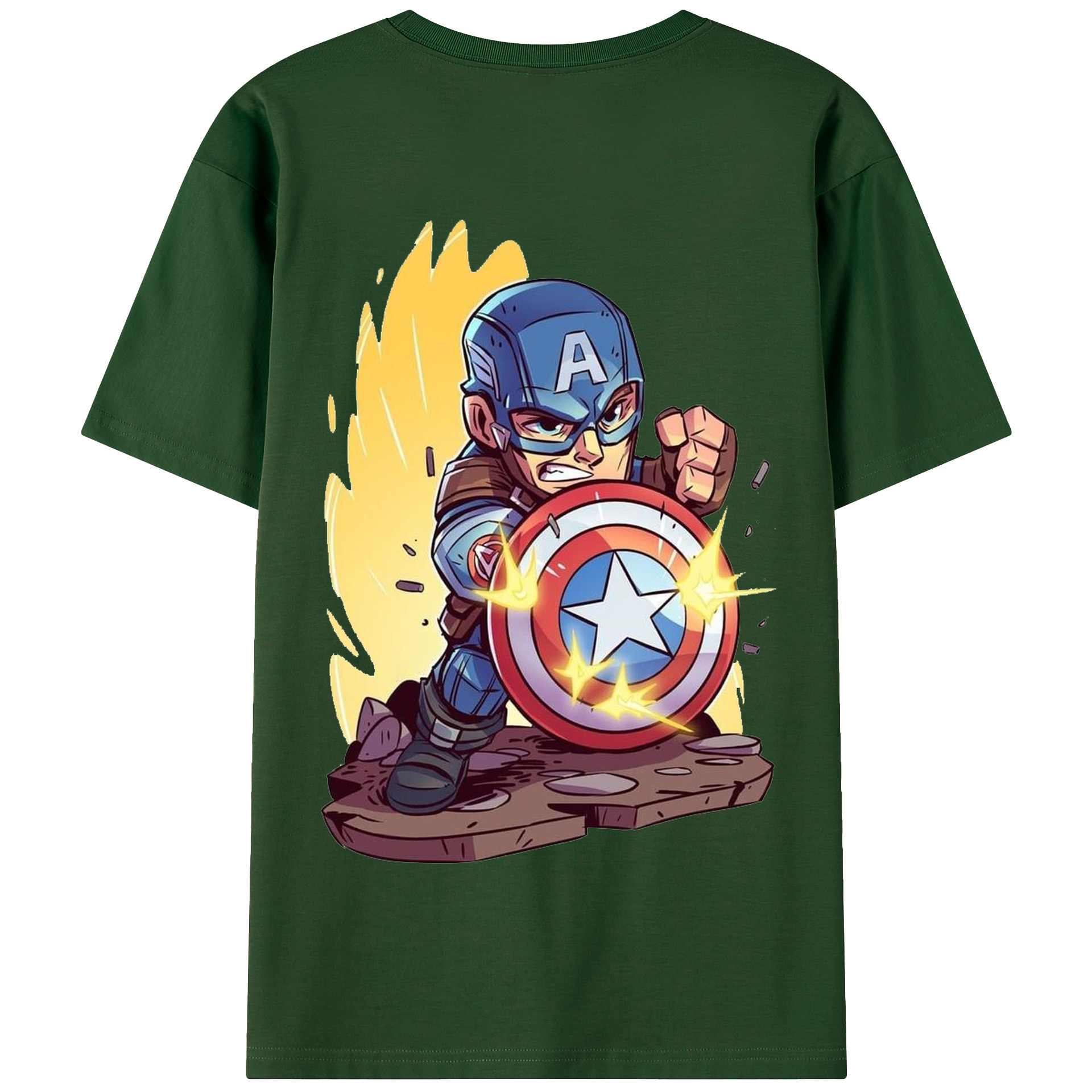 （画像用） アベンジャーズ The Avengers 綿100％半袖Tシャツ（背面プリント）